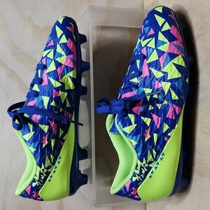 Dream Pairs Neon Green Pink Blue Soccer Cleats Youth 5 Kids Athletic Shoes
